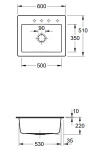 VILLEROY & BOCH VILLEROY & BOCH - Keramický drez Villeroy &amp; Boch Subway 60 S, 330901KG, Snow White 330901KG