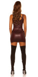 Sexy KouCla UnderBoob? WetLook Minidress BORDEAUX Einheitsgroesse