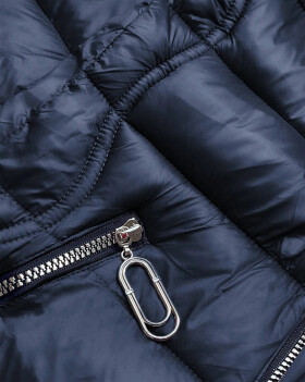 Tmavomodrá ľahká dámska prechodná bunda (b8058-3) odstíny modré S (36)