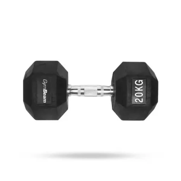 Hexagonálna jednoručka - GymBeam (biela) (112543-12-20kg-white)