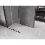 MEXEN/S - Velar L Sprchová zástena posuvná Walk-in 110 x 200, dekor 8 mm, čierna 871-110-003-33-70