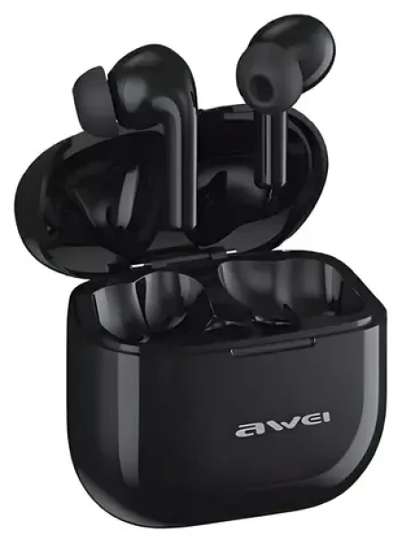 Awei T1 Pro+ čierna / Bezdrôtové slúchadlá / TWS / Bluetooth 5.3 / IPX6 / Dobíjacie púzdro (T1 Pro B)