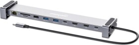 Manhattan Manhattan 190398 stacja dokująca Przewodowa USB 3.2 Gen 1 (3.1 Gen 1) Type-C Sivý