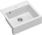 Dřez Quadron BILL110 sněhově bílá nerez elem HCQB6054U1_BS BILL110SBNRZ