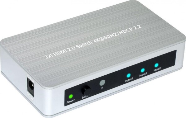 MicroConnect HDMI 2.0 Switch 3 to 1 way