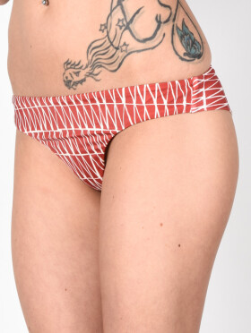 RVCA TRIANGLE ROW CHEEKY HAVANA RED plavky dámske dvojdielne luxusné - L