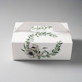Svadobná krabička na výslužku Green (26 x 18 x 9,5 cm) - dortis - dortis