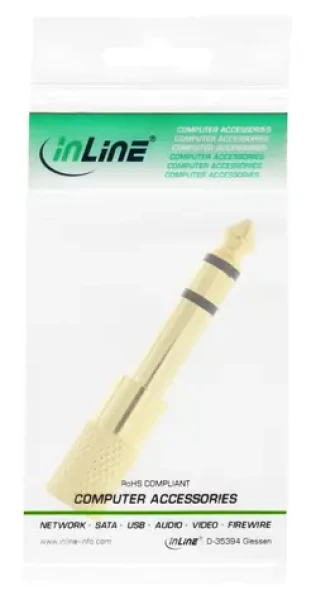 InLine Audio adaptér Jack 6,3 mm na Jack 3,5 mm pozlátený / Adaptér / stereo (99305P)
