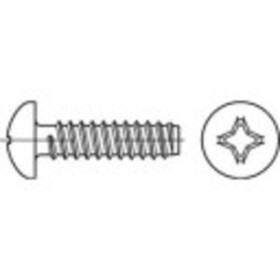 TOOLCRAFT 1068140 šošovkové skrutky do plechu 3.5 mm 16 mm krížová dražka Philips DIN 7981 nerezová ocel A2 1000 ks; 1068140