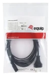 Equip Euro 2pin - C7 čierny / Napájací kábel / 3 m / 250 V / 2,5 A (112161)