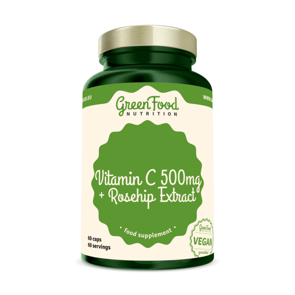 GreenFood Nutrition vit C 500mg +Rosehip 60cps