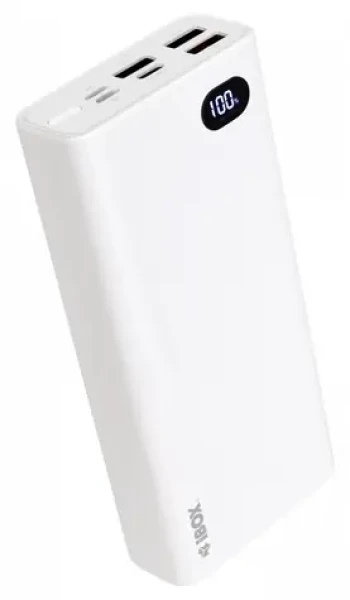 PB20 biela / Powerbanka / 20 000 mAh / Power Delivery / USB-C + 3x USB-A (IPb20)