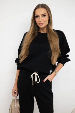 Tepláková súprava Butter fabric + nohavice čierna UNI
