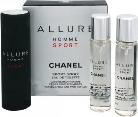 Chanel Allure Homme Sport - EDT 20 ml (plnitelný flakon) + náplň (2 x 20 ml) 60 ml