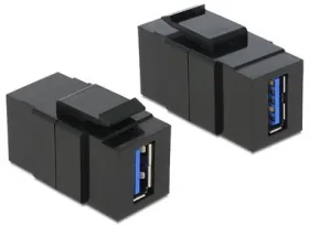 Delock Keystone modul USB 3.0 A samica gt; USB 3.0 A samica / čierny (86369)
