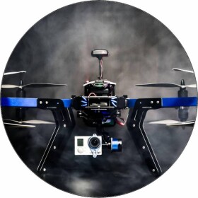 Jedlý papier lietajúci dron na čiernom pozadí 19,5 cm - Pictu Hap - Pictu Hap