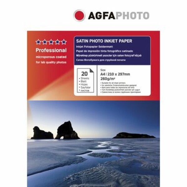 AGFAPHOTO Professional Photo Paper Satin 260g A4 20ks / Fotopapier / satin (AP26020A4SN)