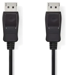 Nedis DisplayPort kábel 3 m čierny / Kábel DisplayPort / 4K 60Hz / Poniklované konektory / Okrúhly PVC (CCGP37010BK30)