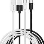 Verbatim Essentials Sync Charge čierna + biela / Kábel / USB-A na USB-C / 18 W / 100 cm / 2 ks (32393)
