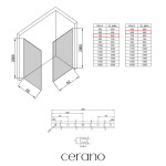 CERANO - Sprchová zástena Walk-in Crystal TL/P - 8 mm - bezvzperový systém - zlatá, transparentné sklo - 70x60x200 CER-8050BD5707