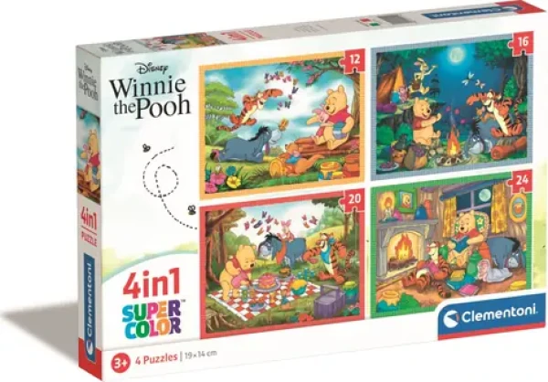 Clementoni PUZZLE Medvedík Pú 4v1
