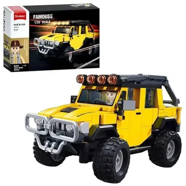 Sluban Model Bricks M38-B1359 Off-Road Wrangler v mierke 1:35