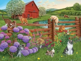 COBBLE HILL Puzzle Mačky na farme XL