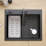 Quadron Quadron - Granitový drez KURT 110 WORKSTATION Black ZLE-09600