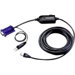 ATEN KVM adaptér [1x USB 1.1 zástrčka A, VGA zástrčka - 1x RJ45 zásvuka] 4.50 m čierna; KA7970-AX