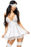 Erotická košieľka Eve chemise white - BEAUTY NIGHT FASHION Bílá S/M