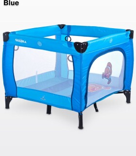 Caretero Quadra Blue detská skladacia ohrádka