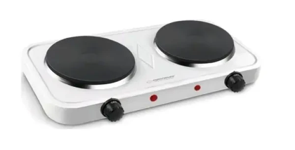 Esperanza EKH010W Cotopaxi biela / Elektrický varič / 2 platne / 2x 1000W / 5 teplotných stupňov (EKH010W)