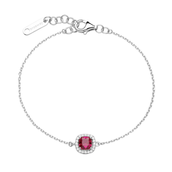 Brosway Slušivý strieborný náramok s kubickými zirkónmi Fancy Passion Ruby FFB130