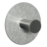 Spirella PUNT-Round okrúhly háčik na uteráky / kartáčovaná nerez oceľ / samolepiaci / 60 mm (7610583139382)