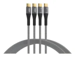EFB USB-C 100W čierna/sivá / Sada nabíjacích káblov / 2x USB-C na USB-C / 2 m / PD 3.0 / E-Marker (USB-CC-00006)