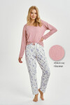 3456 DÁMSKE DLHÉ PYŽAMO CAROLINE M-XL Růžová XL