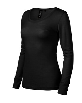 Dámske tričko Merino Rise LS čierne 2XL