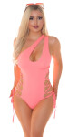 Sexy Koucla Monokini with Cut Outs to tie white XL