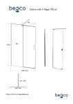BESCO - Walk-in sprchovací kút VAYO - FARBA rámu - Chróm / Leštený hliník (ALU), Rozmer A - 140, Rozmer C - 200, Smer zatvárania - Univerzálne Ľavé / Pravé, Výplň - Číre bezpečnostné sklo - 8 mm BCVAYO140CC