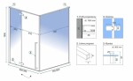 REA/S - Sprchovací kút FARGO 80x100 - zlatý So sprchovou vaničkou Savoy black KPL-K4908