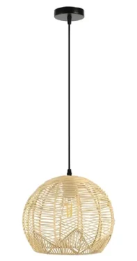 Immax BOHO PELO prírodný ratan / Závesné svietidlo / D30 cm / E27 (08258L)
