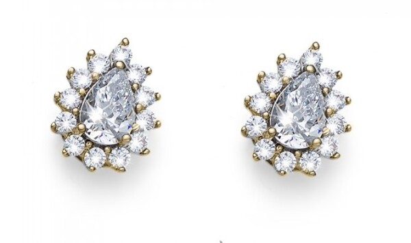 Oliver Weber Luxusné pozlátené náušnice so zirkónmi Into 22991G