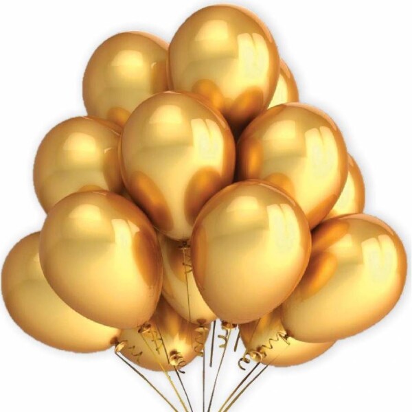 7 ks balónikov zlatá metalíza - Alvarak
