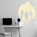 Veselá Stena Samolepka Hulk silueta Farba: modrá, Veľkosť: 40 x 48 cm