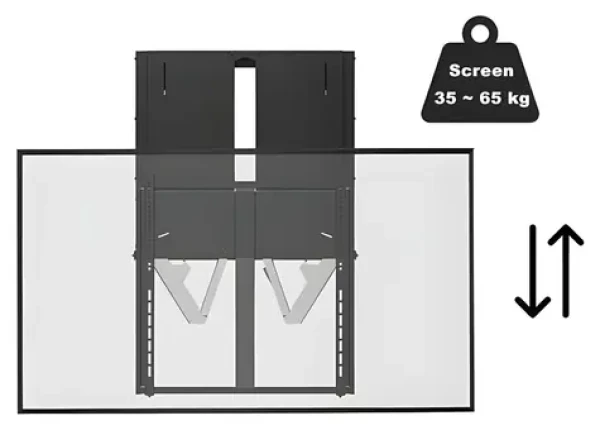 VivoLink FlexiLift Wall Mount čierna / nástenný držiak pre TV / 200x200 mm / 65 "-86" / až do 65 kg (VLMW-FLEXI-M)