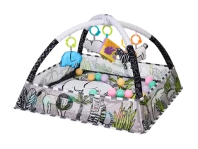 KikkaBoo Hracia deka s hrazdou a loptičkami Jungle / 78 × 75 × 50 cm (31201010407KB)