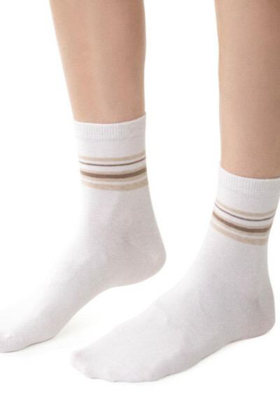 Dámske vzorované ponožky 099 ecru 38-40