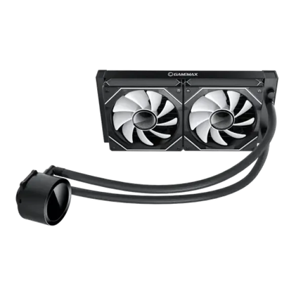 Gamemax Iceburg 240 Digital čierna / AIO vodný chladič CPU / 2x 120 mm (ICEBURG 240 DIGITAL BK)