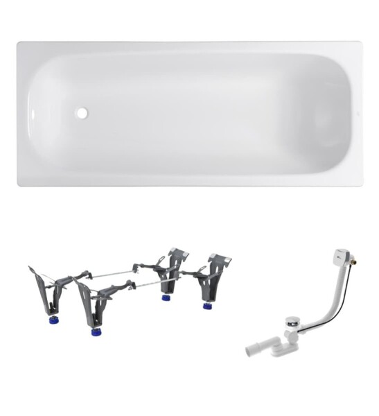 Obdĺžniková vaňa SAT Vivien 150x70 cm smaltovaná oceľ ľavá aj pravá SATVIVI150APN SATVIVI150APN