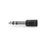 Nedis Stereo audio adaptér jack 6.35 mm (M) - jack 3.5 mm (F) čierna / poniklované (CAGB23930BK)
